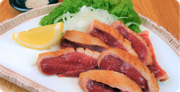 夏鴨の炙り炭火焼き